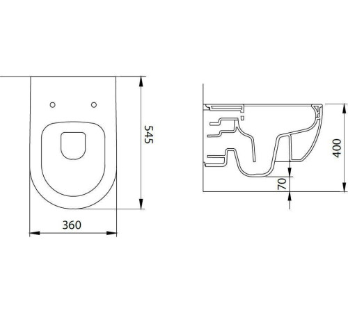 Унитаз подвесной Allen Brau Priority 36х54.5х33 см черный 4.31001.31