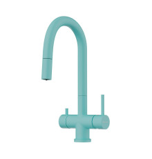 Смеситель для кухни Omoikiri Akita-S-AZ с выдвижным изливом и подключением фильтра Azur Blue 4994436
