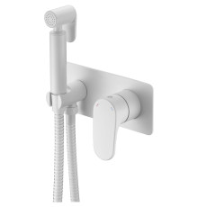 Гигиенический душ со смесителем Boheme Tech шланг 120 см matt white 157-MW