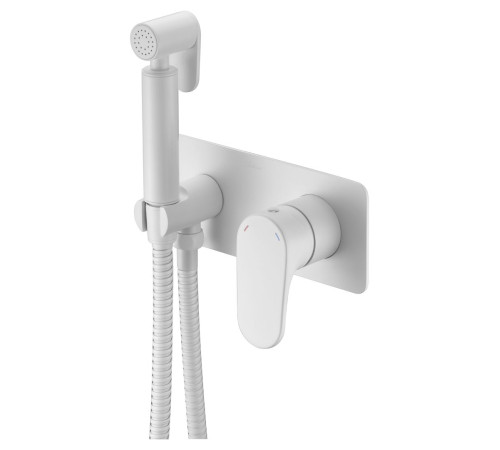 Гигиенический душ со смесителем Boheme Tech шланг 120 см matt white 157-MW