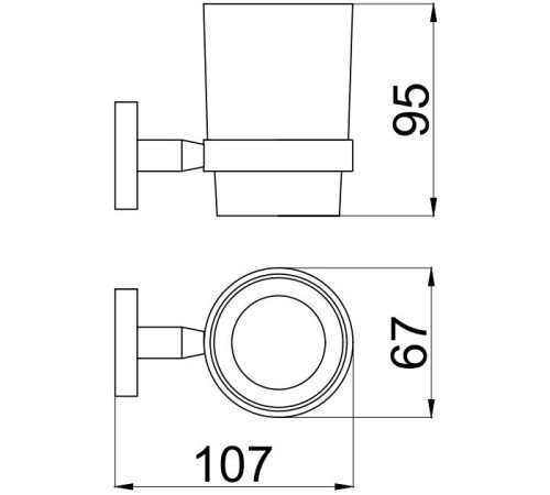 Стакан подвесной Allen Brau Priority 6.7x10.7x9.5 см графит браш 6.31002-MG