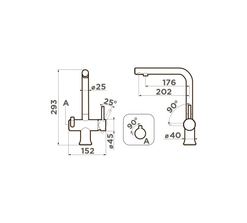 Смеситель для кухни Omoikiri Hotaru с подключением фильтра графит/Indigo Blue 4994499