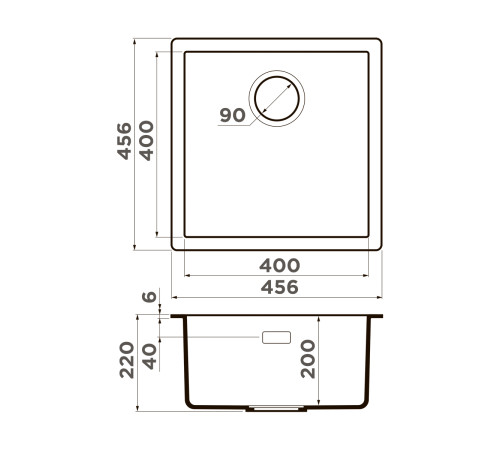 Кухонная мойка Omoikiri Yamakawa 45-U/I-WG Artceramic 45.6 x 45.6 см wind green 4993185
