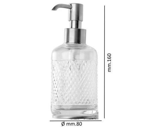 Дозатор для жидкого мыла настольный Boheme Aura хром 10250-CR