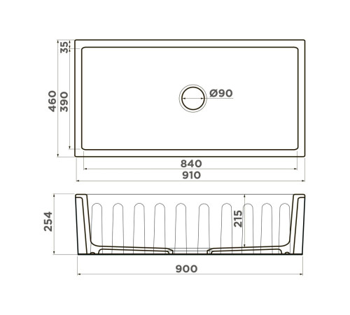 Кухонная мойка Omoikiri Mikura 91-CC Natceramic 91x46 см cappuccino coffee 4997091