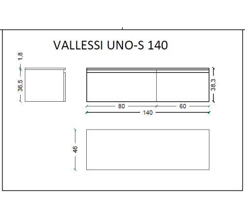 Раковина подвесная Armadi Art Flat 140,2х45,5х8 см белая 859-140