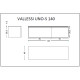 Раковина подвесная Armadi Art Flat 140,2х45,5х8 см белая 859-140
