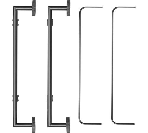 Полка стеклянная подвесная Allen Brau Priority 41.77x13.8x40.8 см графит браш 6.31015-MG