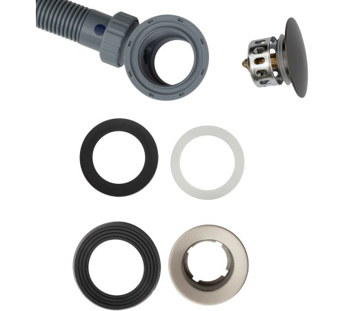 Слив-перелив для ванны Allen Brau Priority графит браш 5.31027-MG