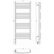 Полотенцесушитель электрический Сунержа Аркус 3.0 430x1120 мм левый без покрытия 00-5704-1040