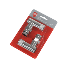 Набор дизайн-вентилей Royal Thermo PIANO угловой 1/2 хром RTE 50.032