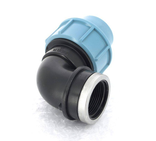 Угольник обжимной Unidelta Deltone 40х1 1/4 внутренняя резьба для ПНД труб 1009040005