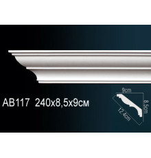 Карниз потолочный полиуретановый Perfect 75x75x2000 мм AB117