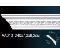 Карниз потолочный Perfect AA010 полиуретановый с орнаментом 73x82x2400 мм AA010