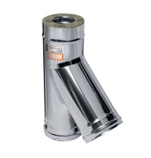 Тройник сэндвич 135° Ferrum AISI 430/0.8 мм + нерж. 150/210 мм Af4335