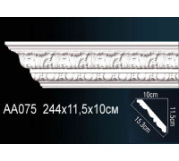 Карниз потолочный полиуретановый Perfect AA075 с рисунком 140x140x2400 мм AA075