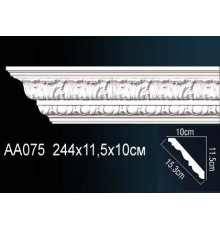Карниз потолочный полиуретановый Perfect AA075 с рисунком 140x140x2400 мм AA075