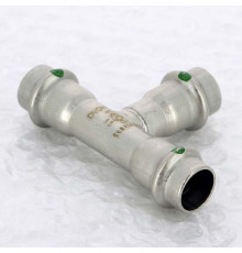 Тройник пресс Viega Sanpress Inox 15 мм нержавеющая сталь 435851