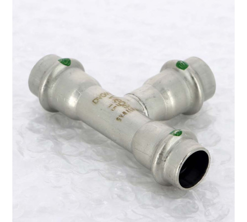 Тройник пресс Viega Sanpress Inox 15 мм нержавеющая сталь 435851