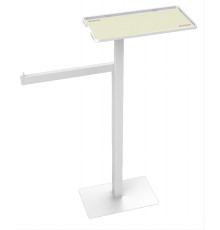 Стойка напольная с ершиком, полотенцедержателем и полкой Boheme Venturo белый матовый 10952-MW