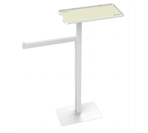 Стойка напольная с ершиком, полотенцедержателем и полкой Boheme Venturo белый матовый 10952-MW