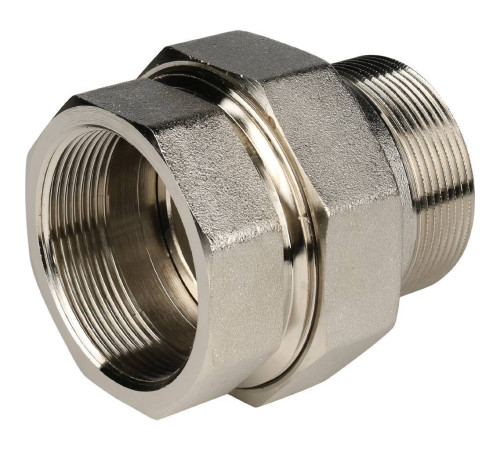 Соединение разъемное STOUT американка ВН никелированное 2 O-ring SFT-0041-000002