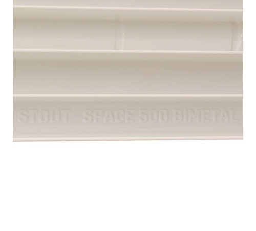 Радиатор биметаллический STOUT Space 500 5 секций боковое подключение SRB-0310-050005 RAL 9016