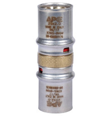 Муфта соединительная равнопроходная STOUT 20x20 мм пресс для металлопластиковых труб SFP-0003-002020