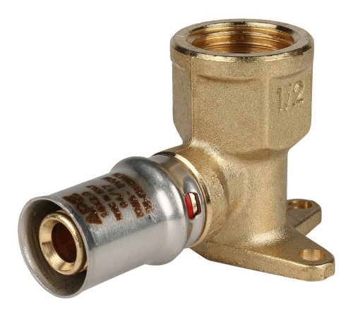 Угольник настенный STOUT короткий 16x1/2 пресс для металлопластиковых труб SFP-0018-001216