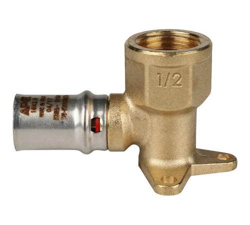 Угольник настенный STOUT короткий 16x1/2 пресс для металлопластиковых труб SFP-0018-001216