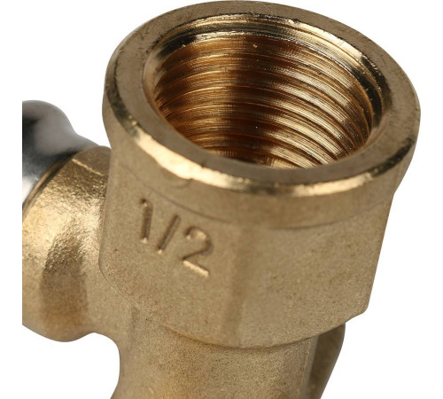 Угольник настенный STOUT короткий 16x1/2 пресс для металлопластиковых труб SFP-0018-001216