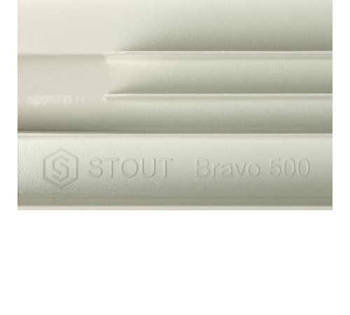 Радиатор алюминиевый STOUT Bravo 500 4 секции боковое подключение RAL 9010 SRA-0110-050004