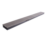 Конвектор внутрипольный STOUT SCN 80x240x2400 мм с роликовой решёткой SCN-1100-0824240