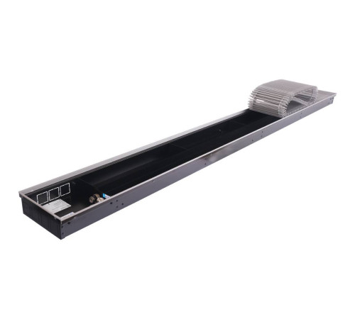 Конвектор внутрипольный STOUT SCN 80x240x2400 мм с роликовой решёткой SCN-1100-0824240