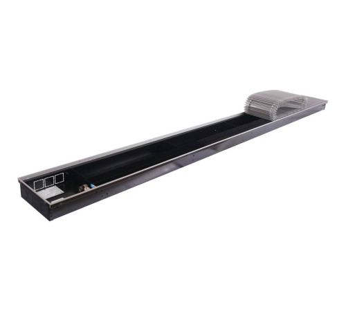 Конвектор внутрипольный STOUT SCN 80x240x2600 мм с роликовой решёткой SCN-1100-0824260