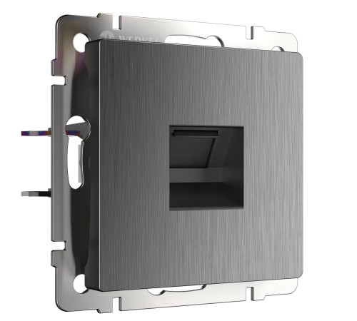 Розетка Ethernet RJ-45 (графит рифленый) W1181004