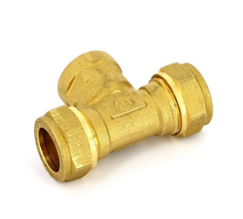 Тройник обжимной Tiemme 18х1/2х18 мм внутренняя резьба 1100071