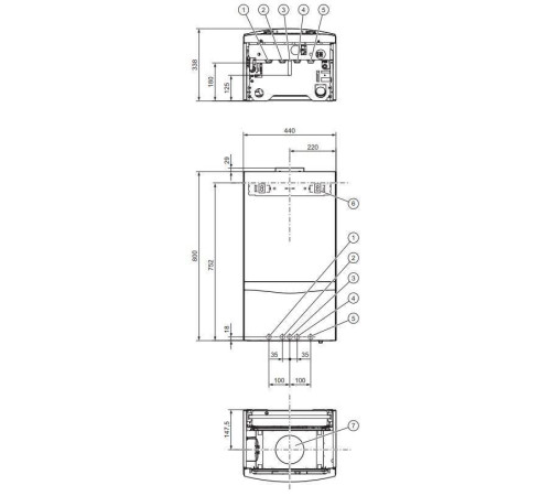 Газовый настенный котел Vaillant atmoTEC plus VU 240/5-5 (H-RU/VE) одноконтурный 24 кВт 0010015251