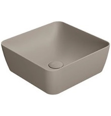 Раковина накладная GSI Nubes 380х380 мм без отверстия под смеситель Tortora Matte 903805