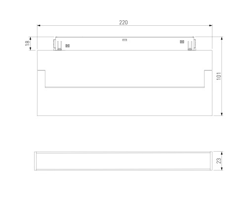 Slim Magnetic Трековый светильник 12W 4200K Kos чёрный 85085/01 85085/01