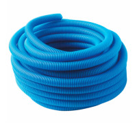 Труба гофрированная MVI ПНД Ду 32 мм (внутр. 27 мм) синяя бухта 50 м BL.32.50B