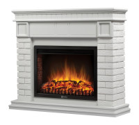 Каминокомплект Electrolux Bricks 25 камень белый белая эмаль с очагом EFP/P-2520LS N 1747578