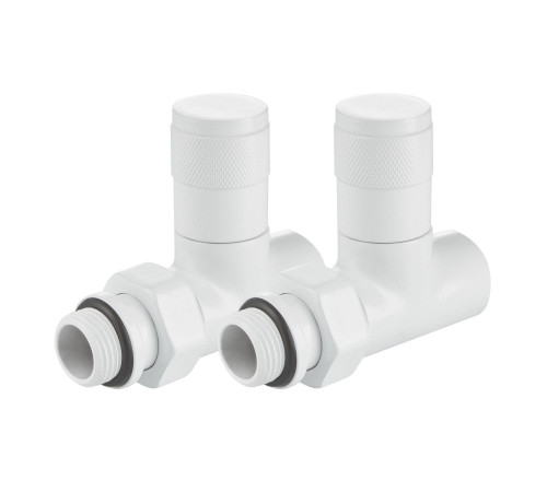 Набор дизайн-вентилей Royal Thermo PIANO прямой белый 1/2 RTE 07.007