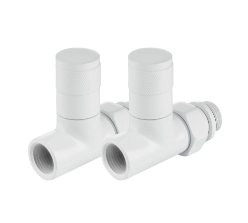 Набор дизайн-вентилей Royal Thermo PIANO прямой белый 1/2 RTE 07.007