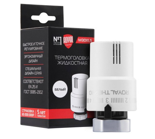 Термоголовка жидкостная Royal Thermo M30x1.5 белая 1488974