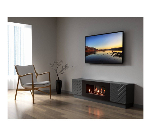 Тумба с биокамином Firelight BFP-P1700V графит 1627927