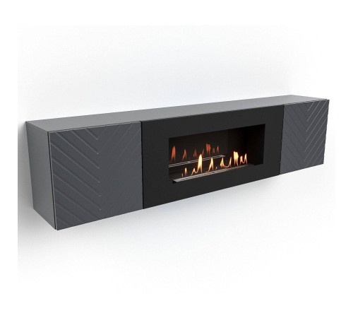 Тумба с биокамином Firelight BFP-P1700V графит 1627927