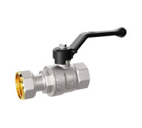 Кран шаровой латунный LD Pride 47.15.В-НкГк.Р Ду 15 Ру 40 с накидной гайкой рычаг 47.15.В-НкГк.Р