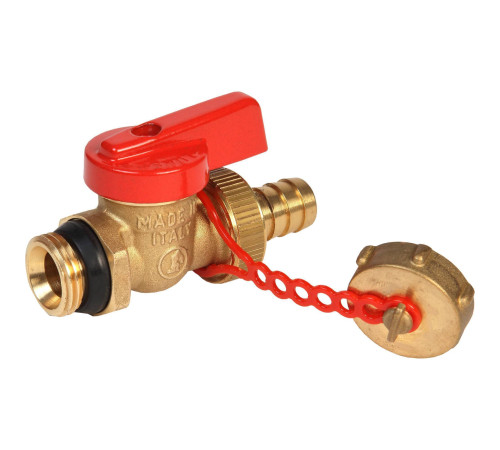 Кран шаровой Giacomini R608D выпускной 1/2 НР с рукояткой R608DY053