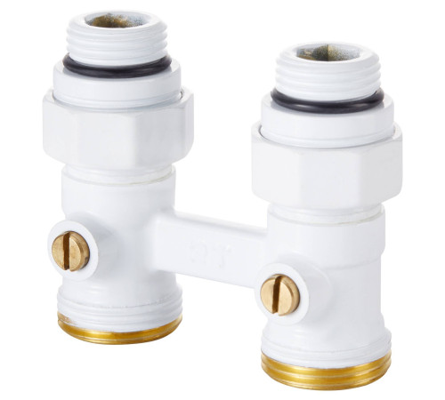 Узел нижнего подключения Royal Thermo прямой 1/2 x 3/4 EK белый RTE 07.00001